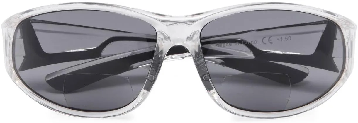 

Солнцезащитные очки Eyekepper с бифокальными линзами, оправой из материала TR90 и резины — спортивные солнцезащитные очки для чтения (прозрачные, 3.50), Transparent