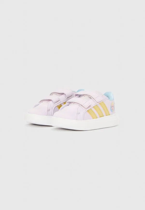 Кроссовки grand court elsa унисекс для тренировок Adidas Performance, Ice Lavender/Gold-Coloured/Glow Blue — фото 2