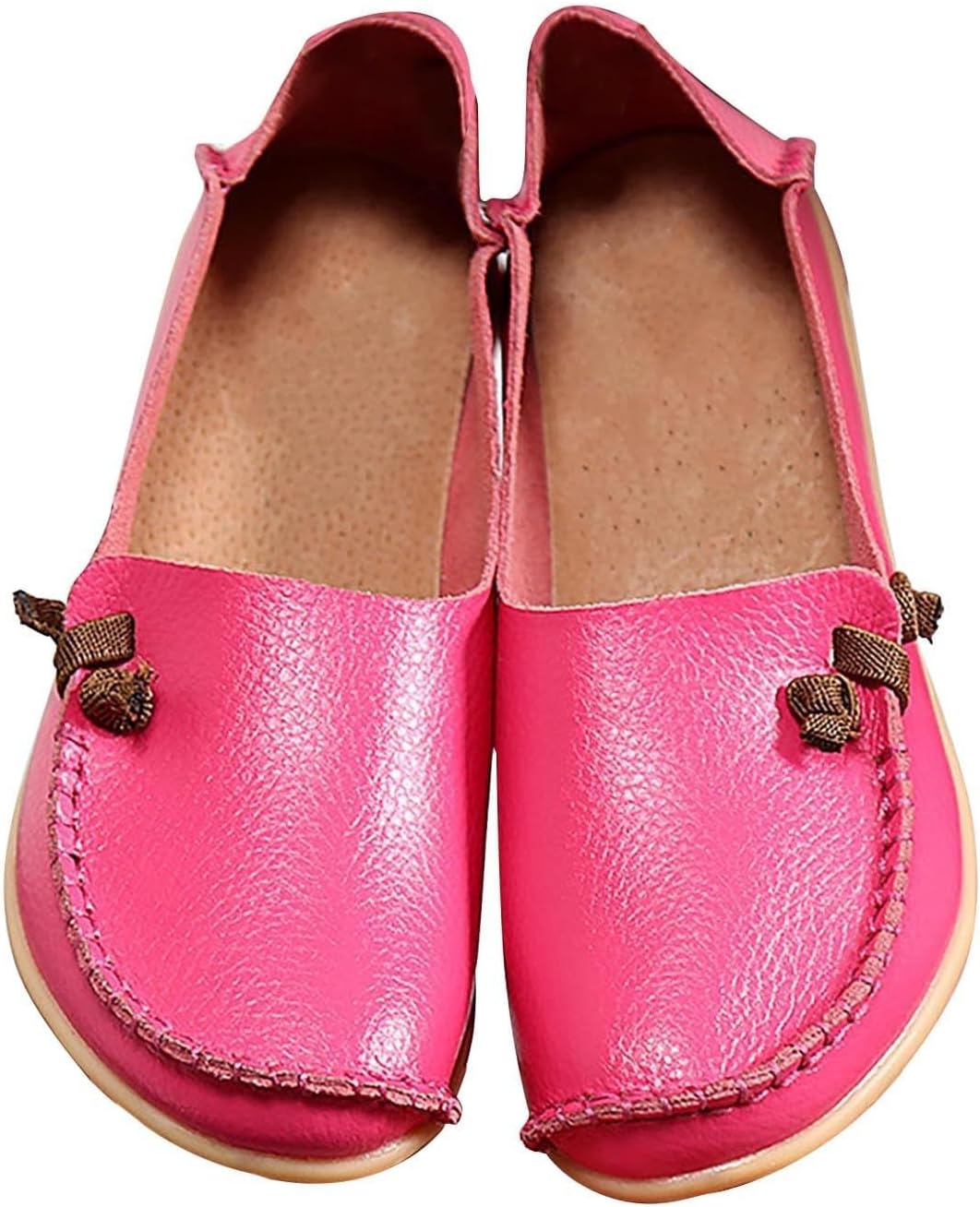 

Женские лоферы Комфорт с круглым носком, без шнурков, мягкие мокасины, легкие туфли для вождения, лодочные туфли, удобные прогулочные офисные туфли-лоферы, нарядные, нескользящие, мягкие туфли Toumov, розовый