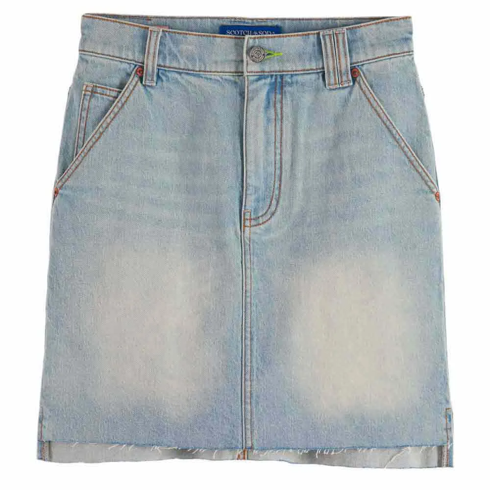 

Юбка Scotch & Soda Easy denim skirt, синий