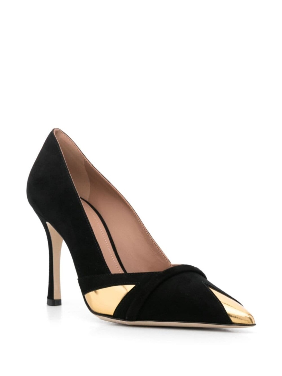 Malone Souliers туфли-лодочки с контрастными вставками 100 мм, черный — фото 2