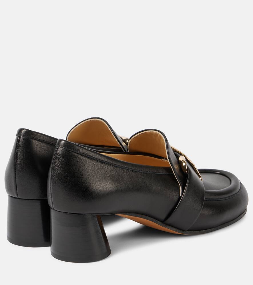 Туфли-лоферы из кожи с монограммой Proenza Schouler, Black — фото 3
