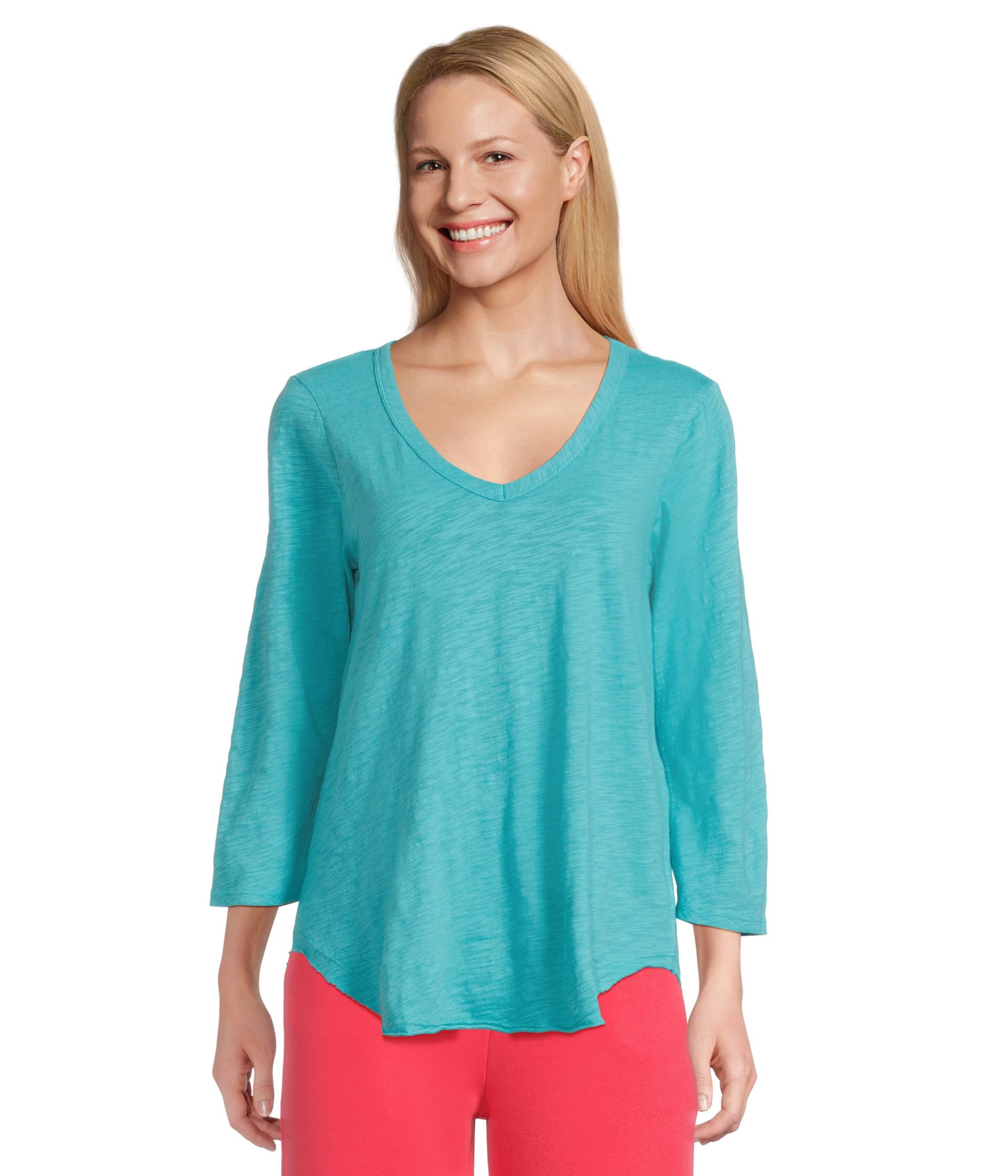 

Футболка Mod-o-doc 3/4 Sleeve V-Neck Tee With Curved Hem, Belize