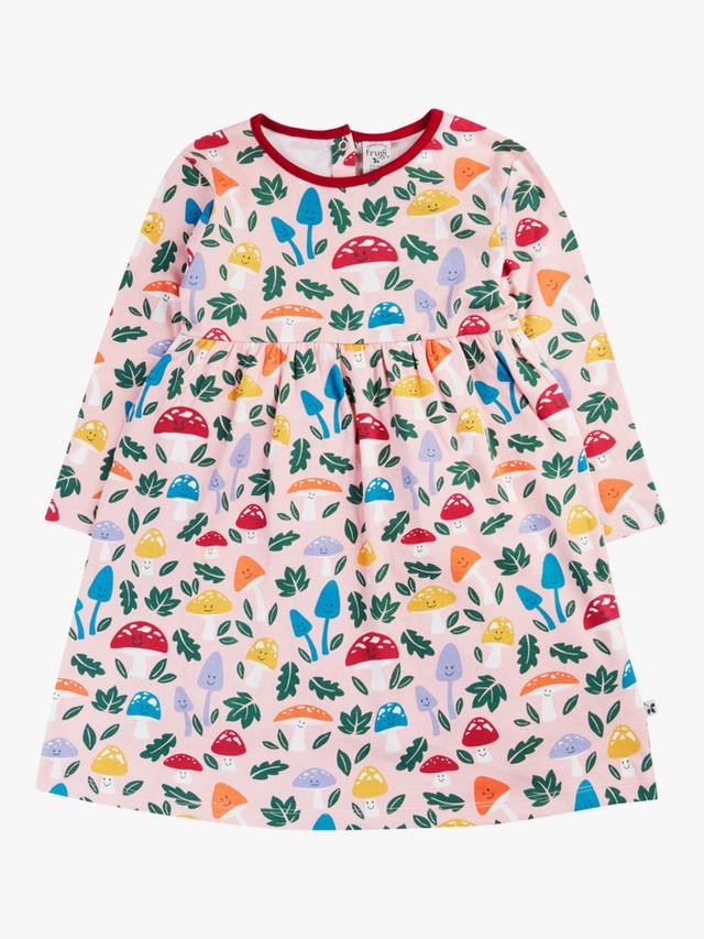 

Детское платье-колокол из хлопка с принтом "листья Амелии" Frugi