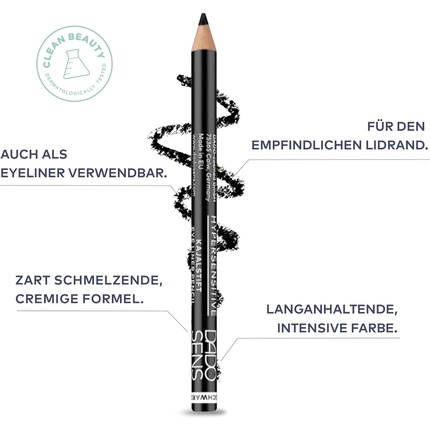 Карандаш-кайал Hypersensitive Kajal Pen Black 1g для гиперчувствительной кожи Dado Sens — фото 3