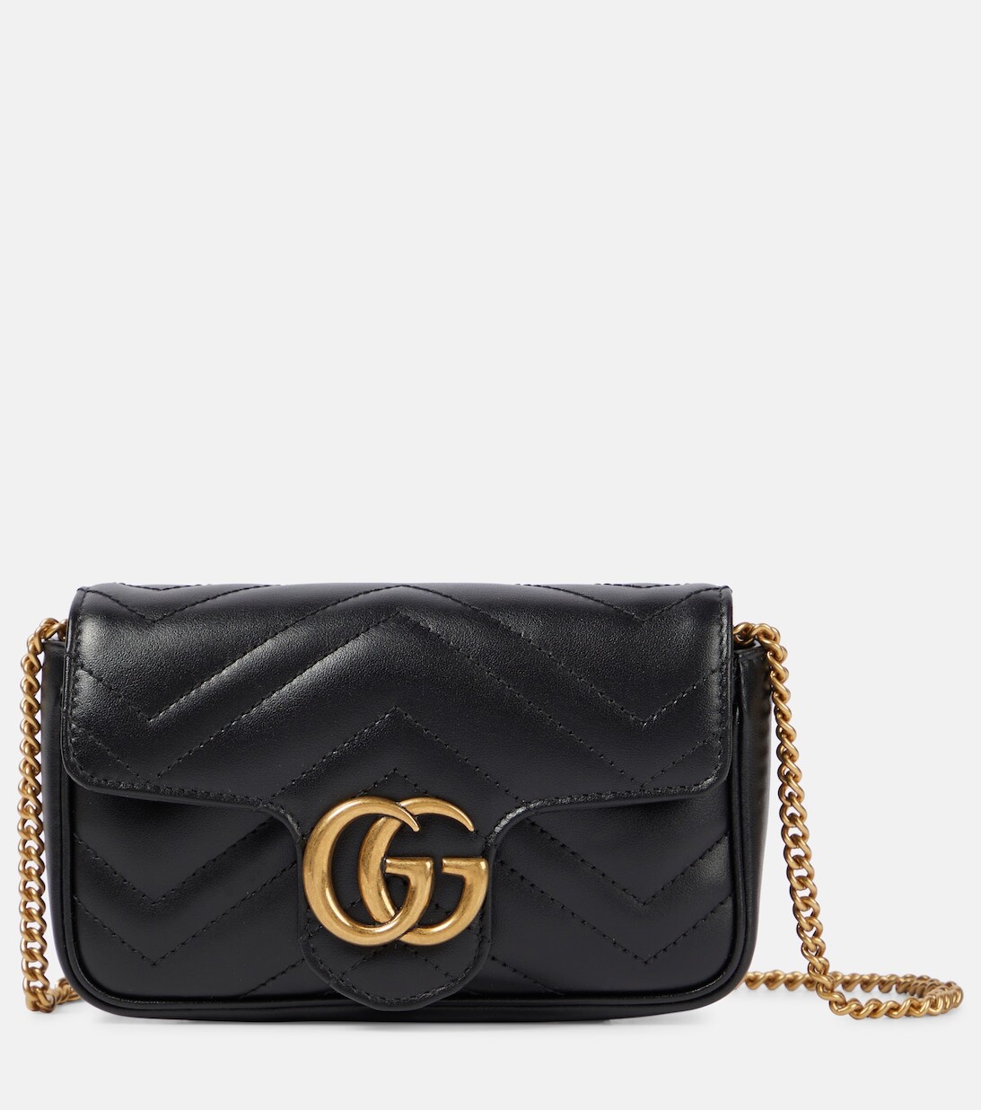 

Сумка на плечо Supermini с логотипом GG Marmont Gucci, черный