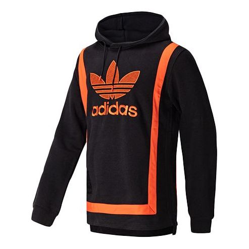 

Толстовка originals casual sports black orange Adidas, черный