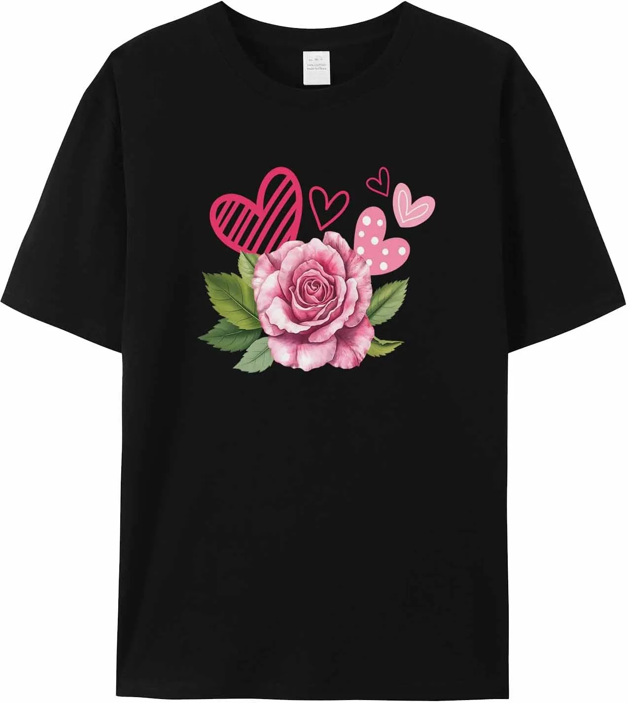 

Мужская футболка с розами и сердцами jdudh