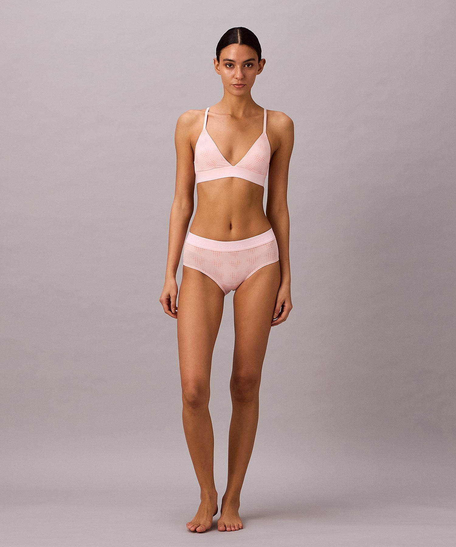 Бюстгальтер-треугольник Calvin Klein Lightly Line QF8498AD SS26, HEARTS PINK — фото 3