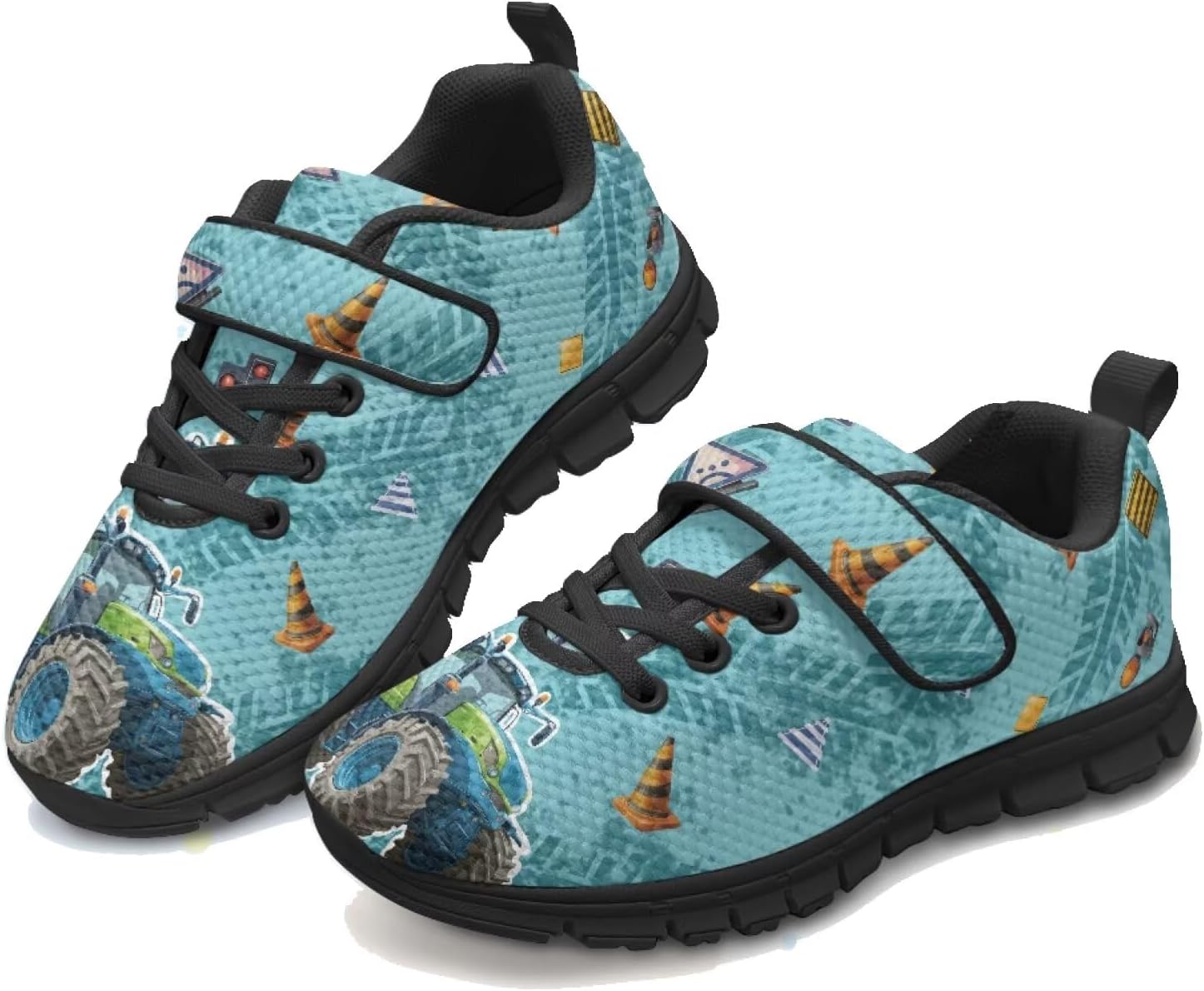 

Кроссовки-тракторы для мальчиков, беговые кроссовки с машинками, легкие спортивные теннисные кроссовки для маленьких детей Pointodoor, зеленый