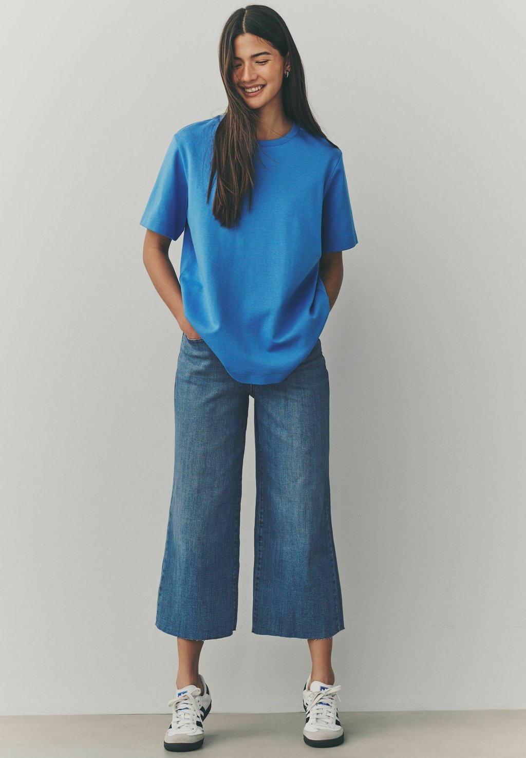 

Расклешенные джинсы CROP WIDE LEG Next, синий