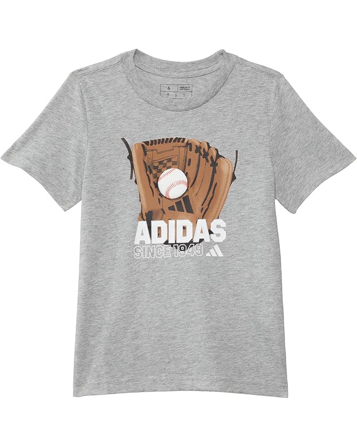 

Футболка adidas Kids SS Baseball Glove Heather Tee(Big Kid), цвет Gray Heather