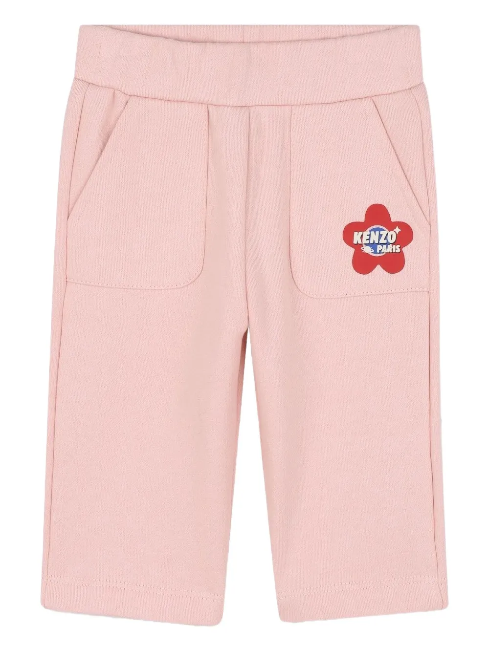 Спортивный костюм с цветочным принтом Kenzo Kids, розовый — фото 3