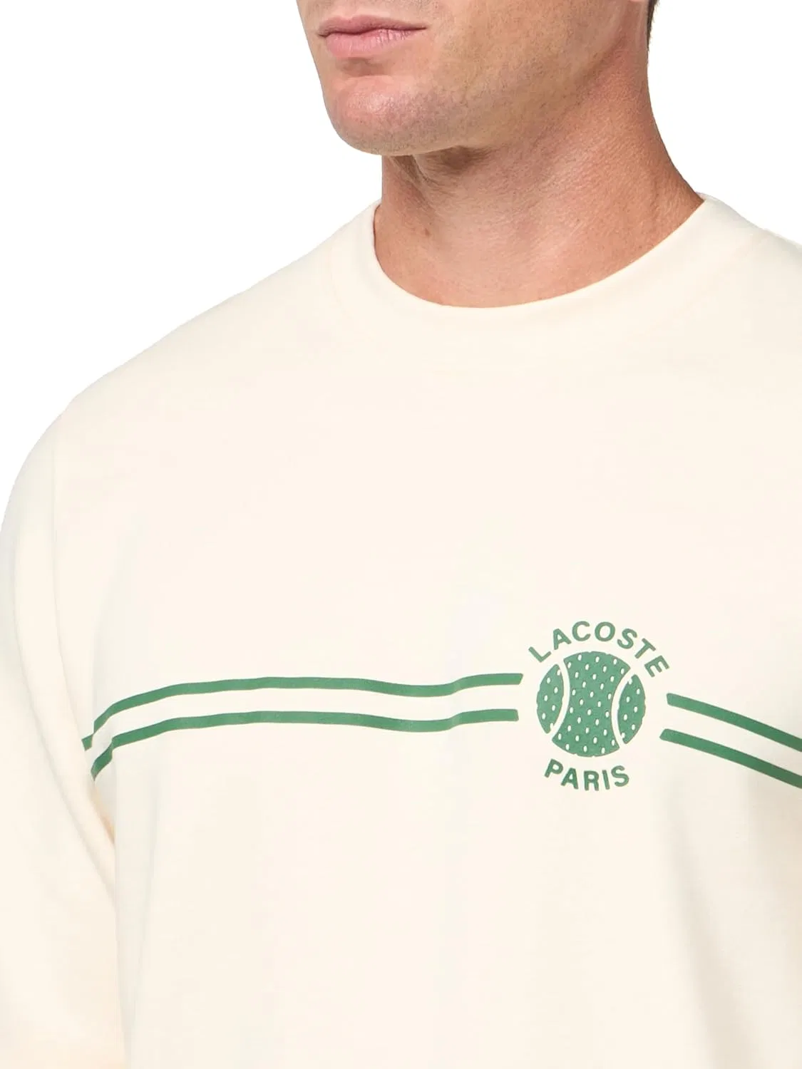 Мужская флисовая толстовка Lacoste с теннисным принтом — фото 3