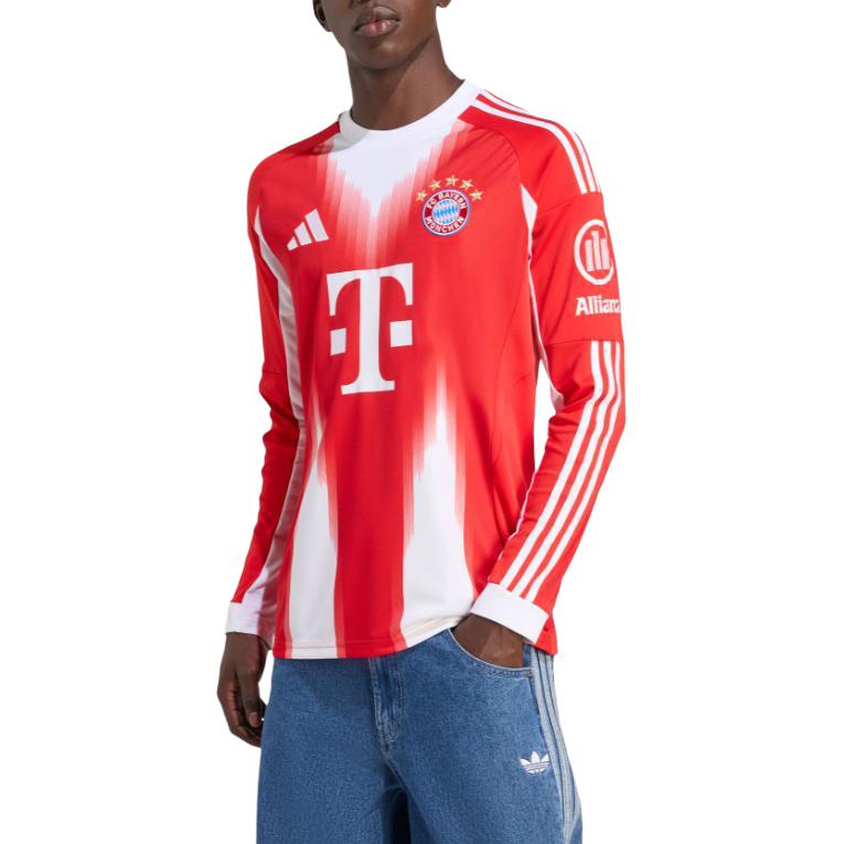 Футболка с длинными рукавами домашняя баварская 25/26 Adidas, ярко-розовый — фото 4