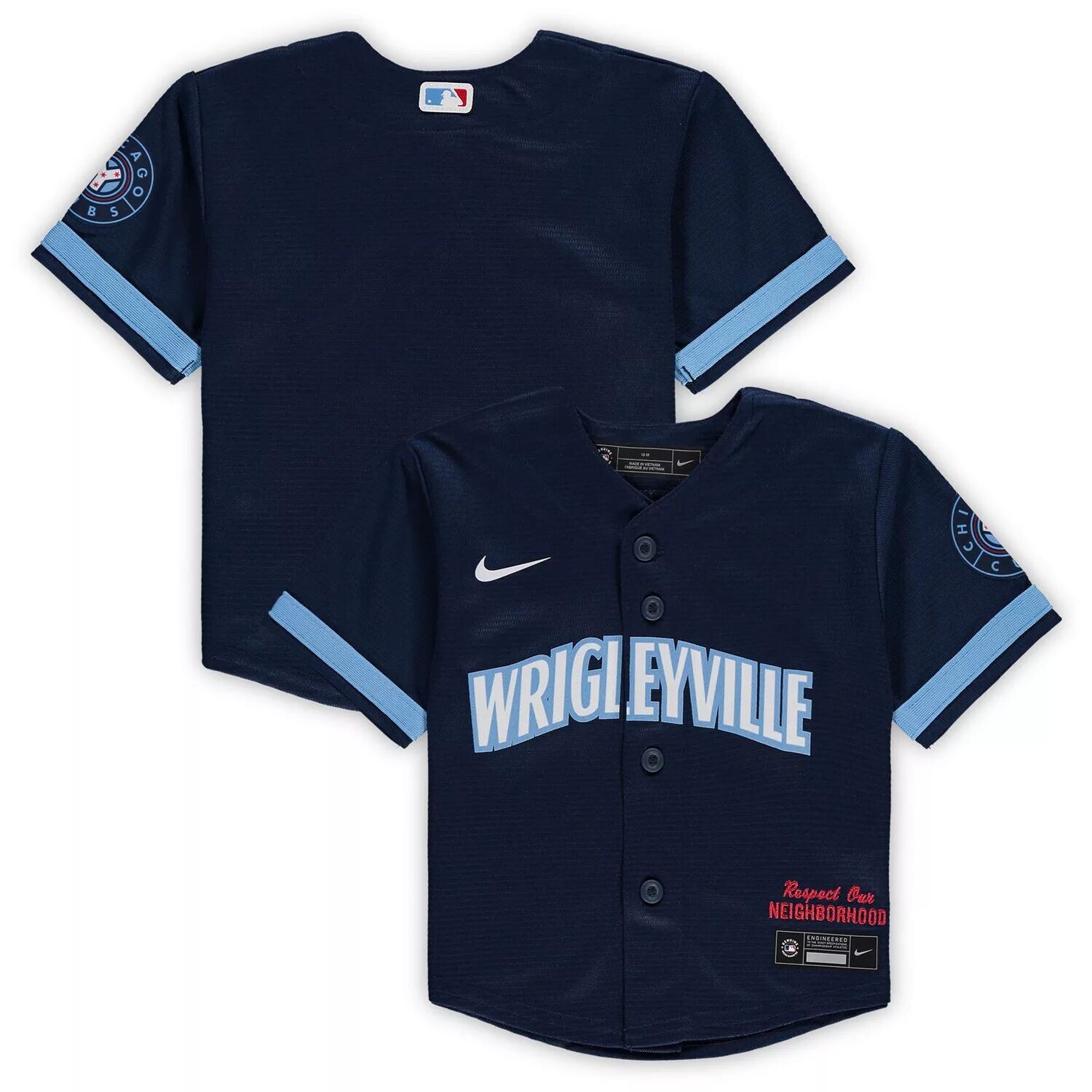 

Реплика Джерси Nike Navy Chicago Cubs 2021 MLB City Connect для младенцев Nike