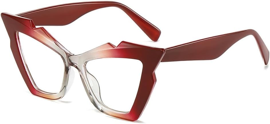 

Винтажные солнцезащитные очки «кошачий глаз» для женщин. Модные, стильные, роскошные, в стиле хип-хоп, для активного отдыха и путешествий. Солнцезащитные очки с защитой от УФ-излучения UV400 TKKTLLT, Claret Red Clear