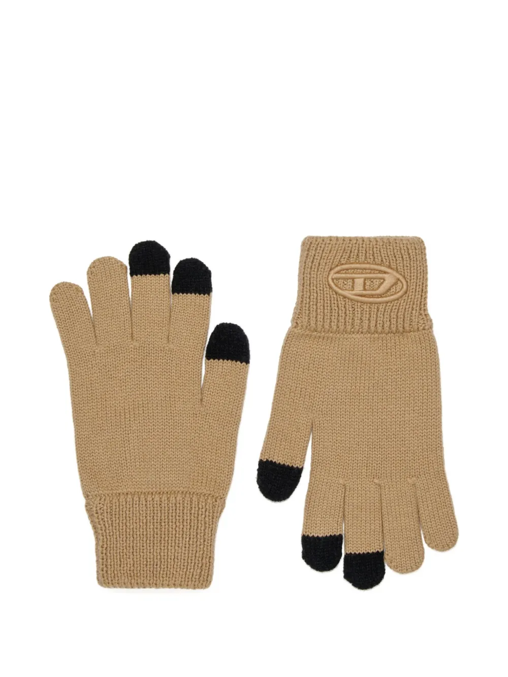 

Перчатки с нашивкой-логотипом Diesel Kids, коричневый