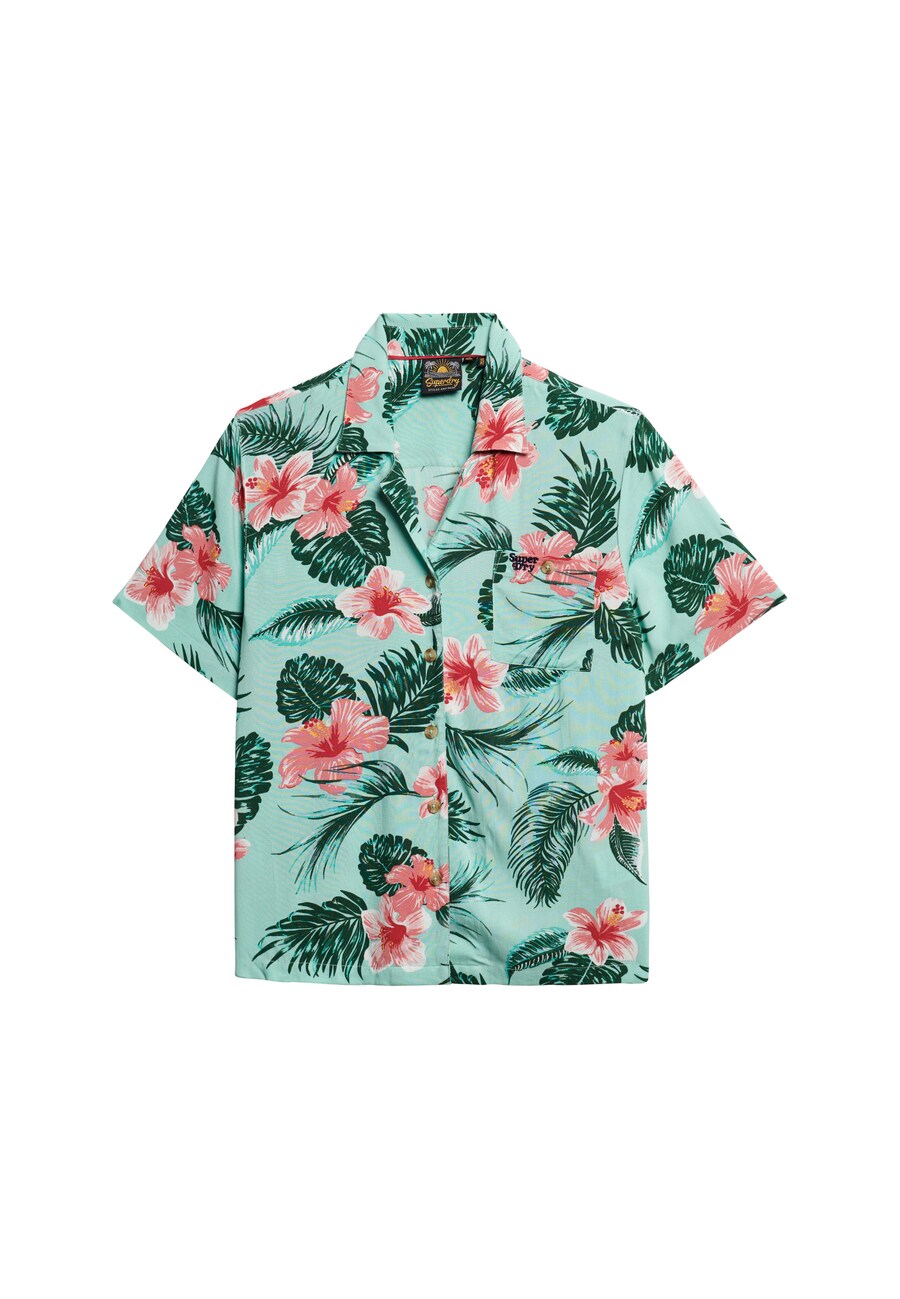 

Блузка с коротким рукавом Superdry Blouse Beach Resort, мятный