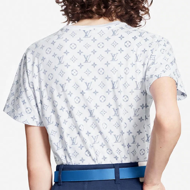 Футболка LOUIS VUITTON SS22 Collar Chain Logo Short Sleeve Unisex White, белый — фото 4
