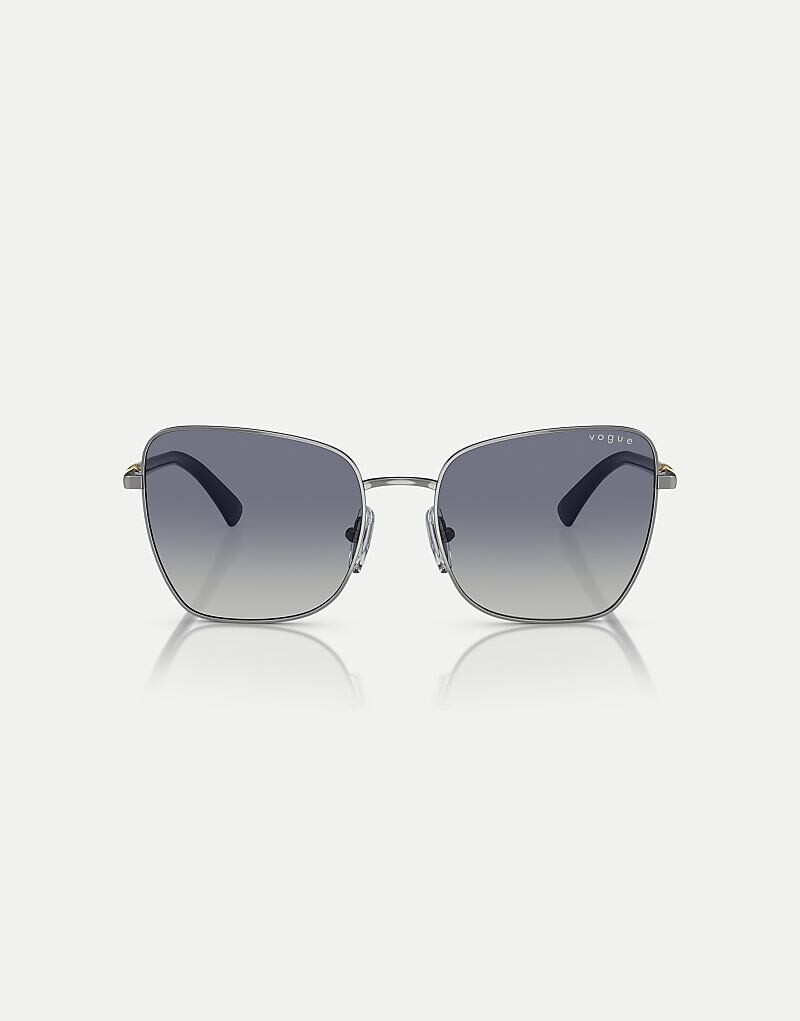 

Солнцезащитные очки-бабочки Vogue Eyewear графитово-серого цвета с серыми линзами