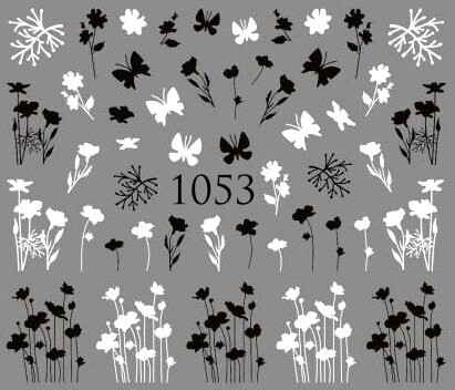 

Водные наклейки для ногтей - №1053, Raisin