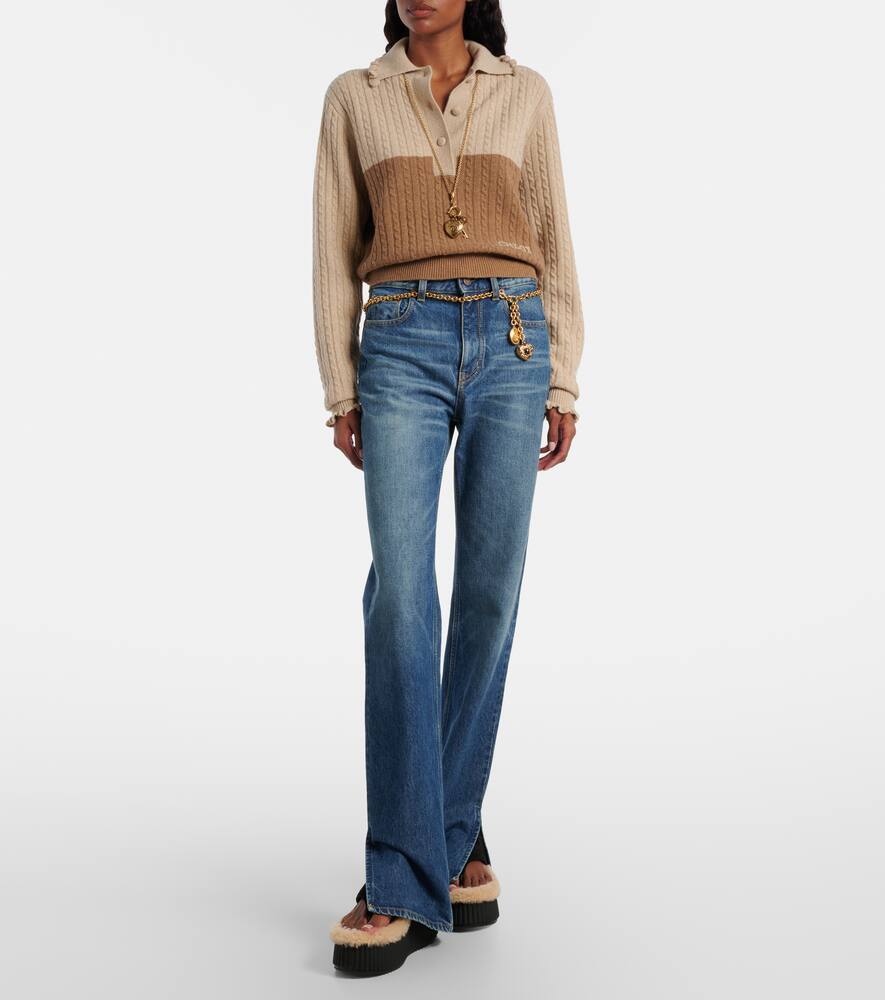 Повседневные сандалии на платформе Nama 80 из замши Chloé, Black — фото 3