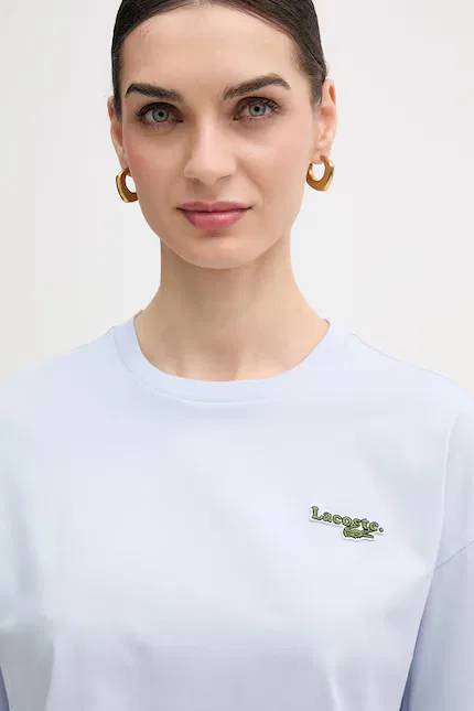 Футболка Lacoste Укороченная, Синяя — фото 4