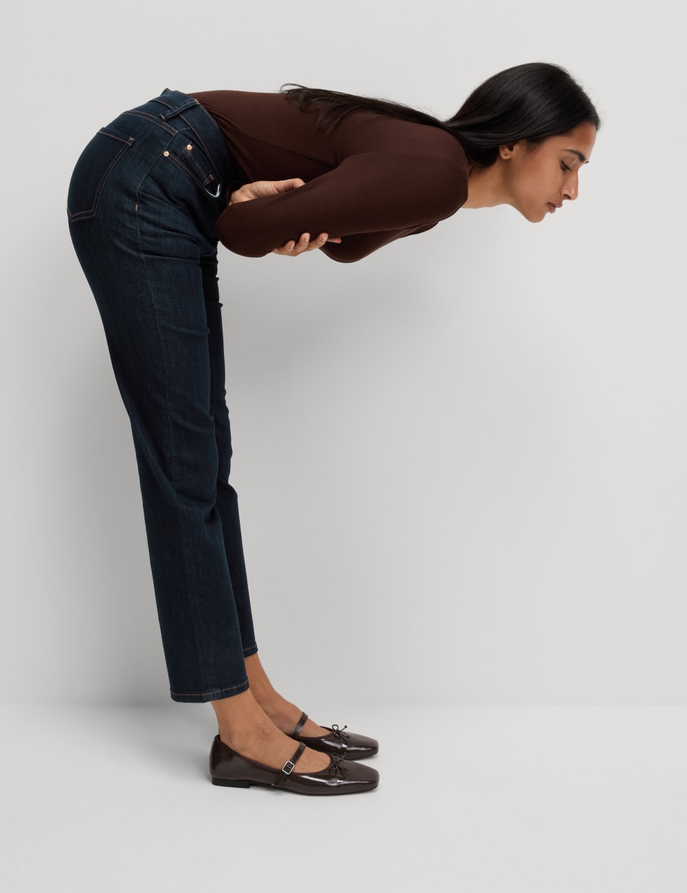 

Джинсы Harper Supersoft с высокой талией Marks & Spencer, цвет Indigo mix