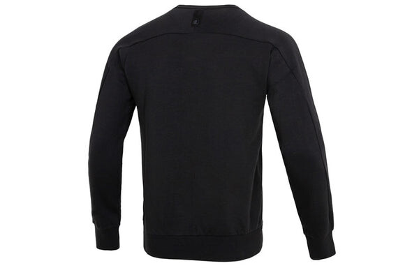 Толстовка Men's adidas Wj Logo Swt Round Neck Pullover Alphabet Athleisure Casual Sports Black, черный — фото 2