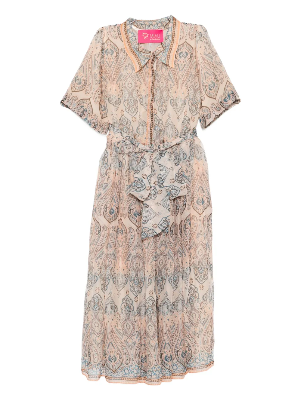 

Платье миди с принтом пейсли MIAU by Clara Rotescu, нейтральный