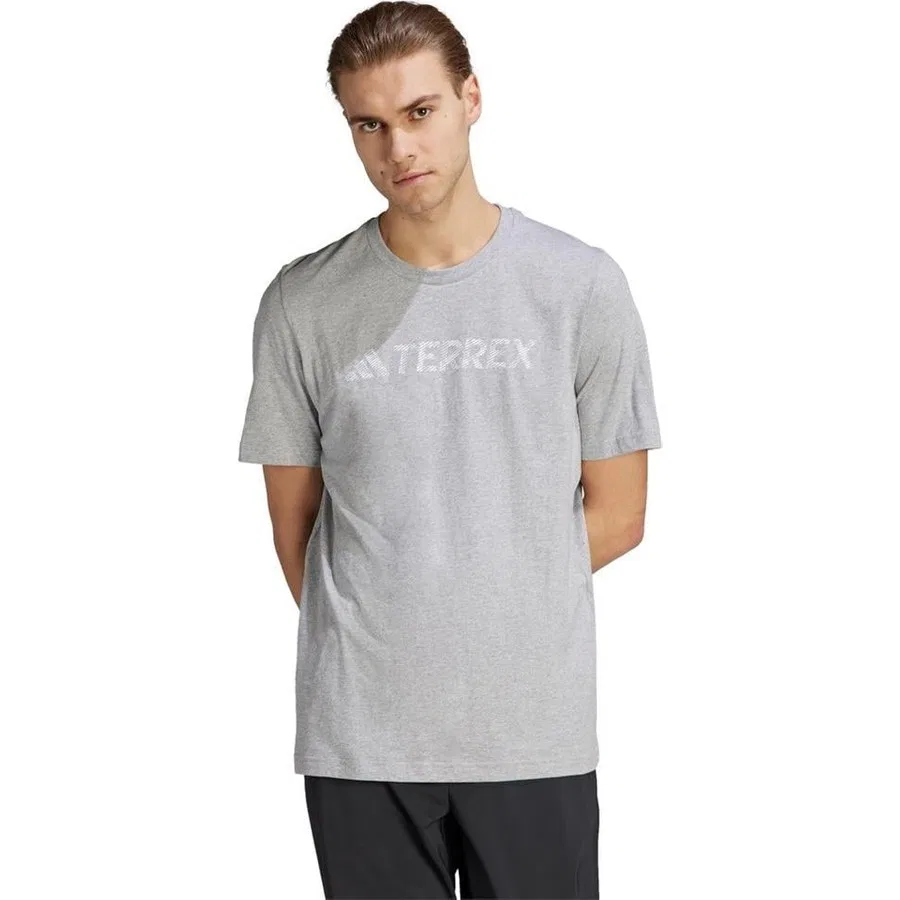 Футболка с длинным рукавом TX Logo Tee adidas, Серый — фото 2