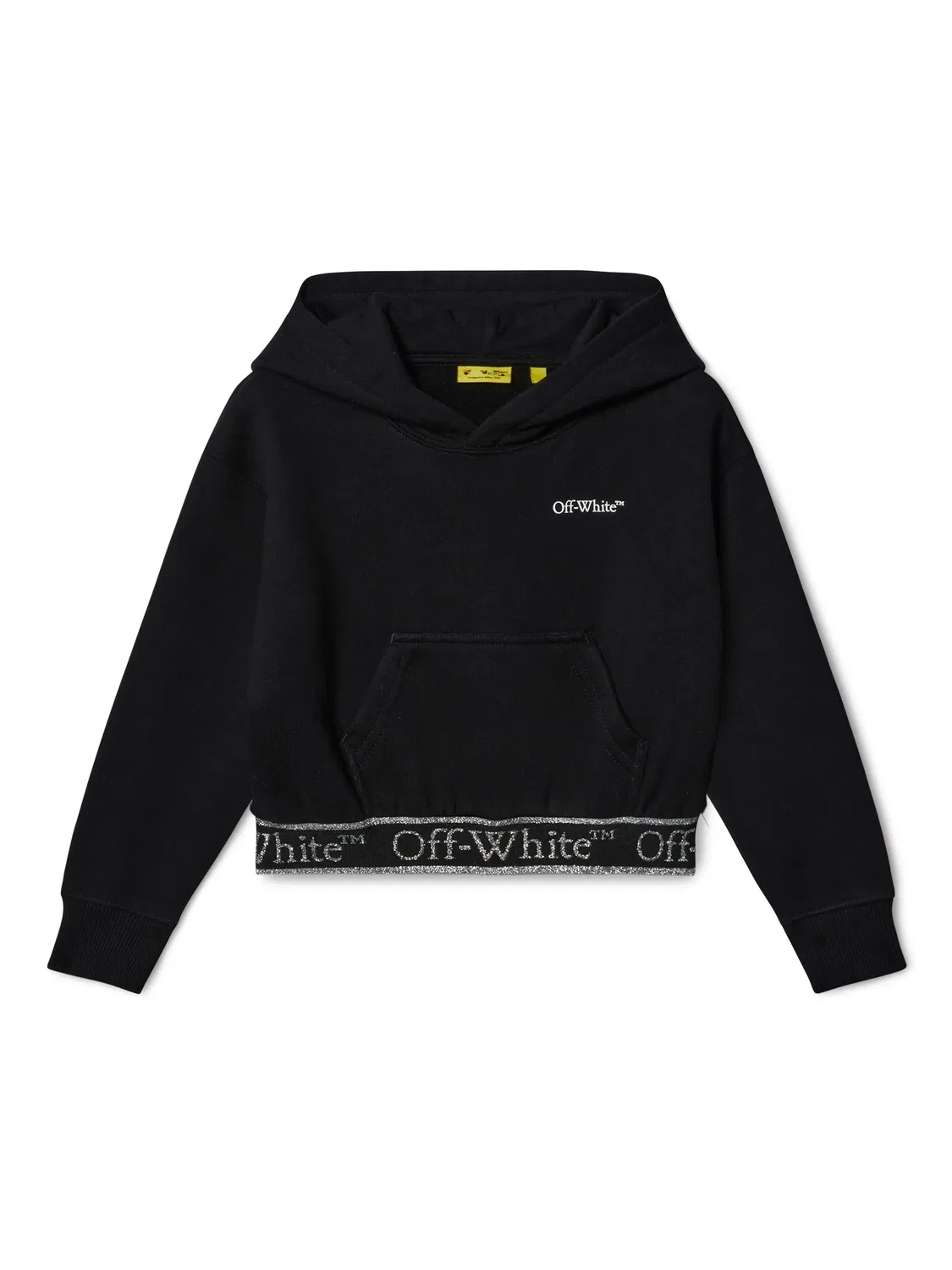 Кроп-худи с логотипом Bookish OFF-WHITE, черный