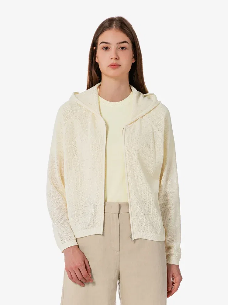 Кардиган LACOSTE на молнии с капюшоном, Ivory