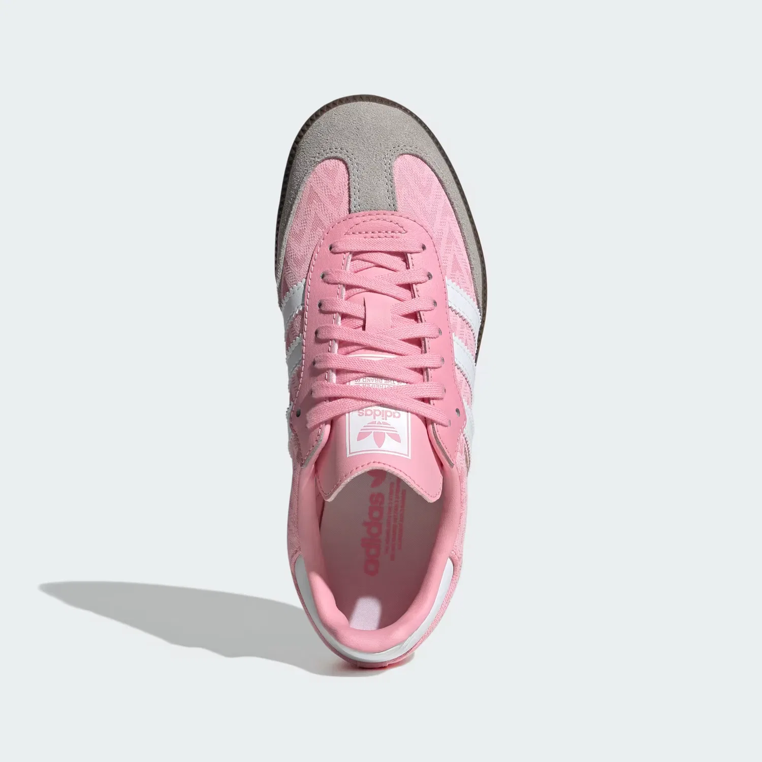 Детские кроссовки кожаные SAMBA OG Adidas Originals, светло-розовый/белый/gum — фото 2