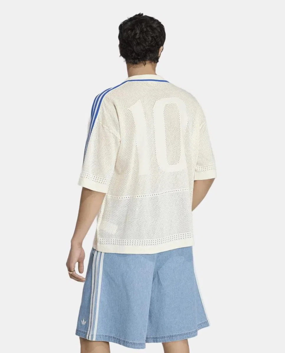 Мужская футболка, Knitted Shirt Originals, adidas, белый — фото 2