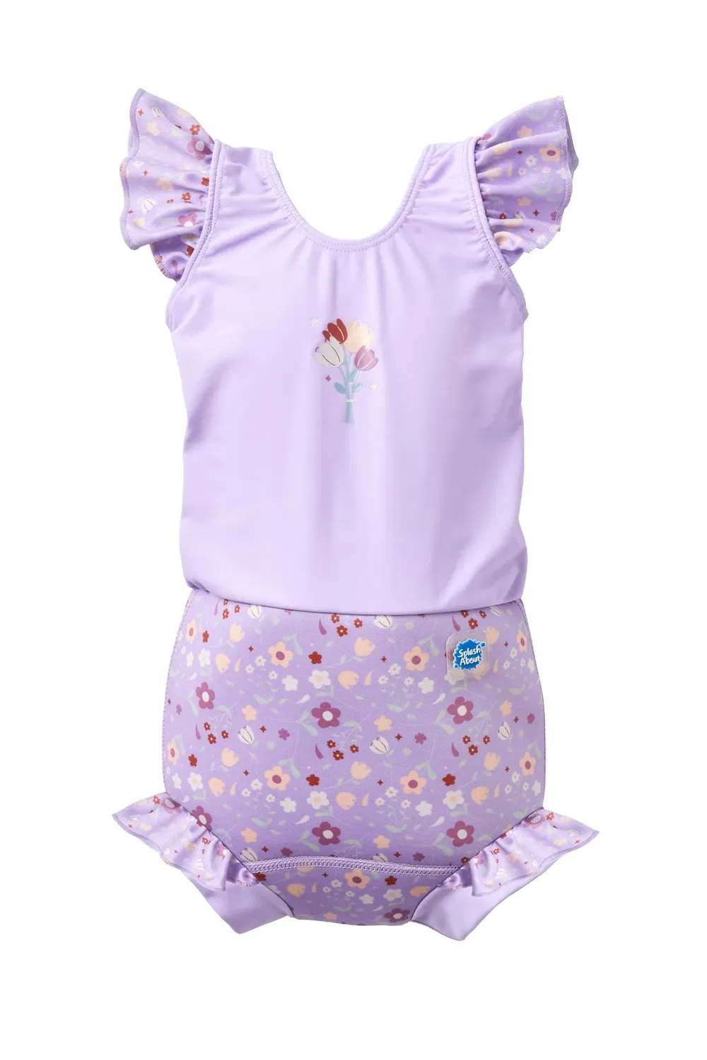 Детский купальный костюм с подгузником Happy Nappy Costume Splash About, Lilac