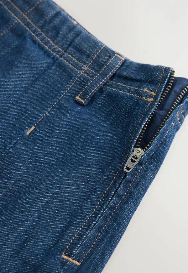 Юбка джинсовая Pleated Denim Skirt Next, Dark Wash — фото 2