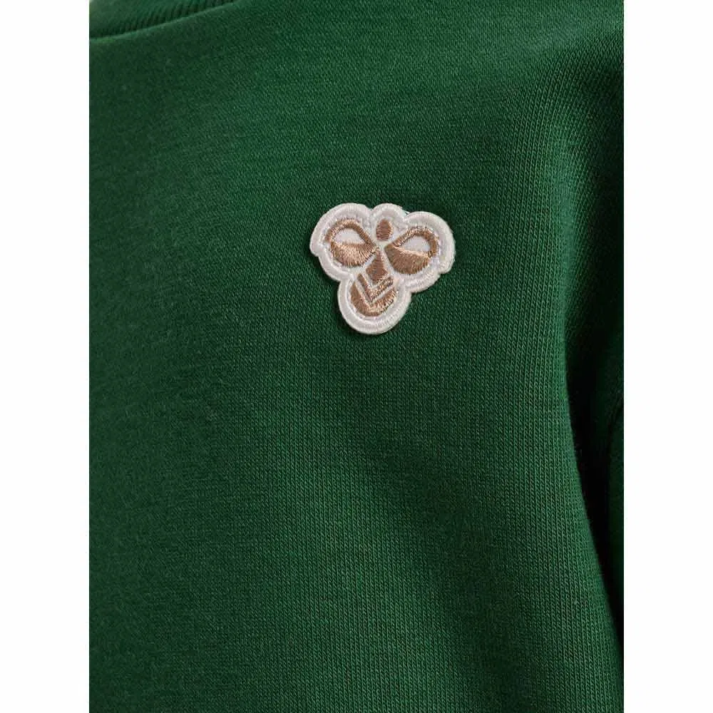 Детский свитшот для девочек с принтом пчелы Mini Loose Bee Hummel, Green — фото 4