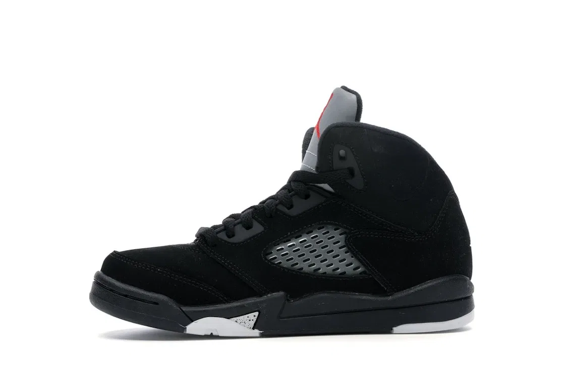 Детские кроссовки Lifestyle с ретро-дизайном Jordan 5 Retro Jordan, Black/Fire Red-Metallic Silver — фото 3