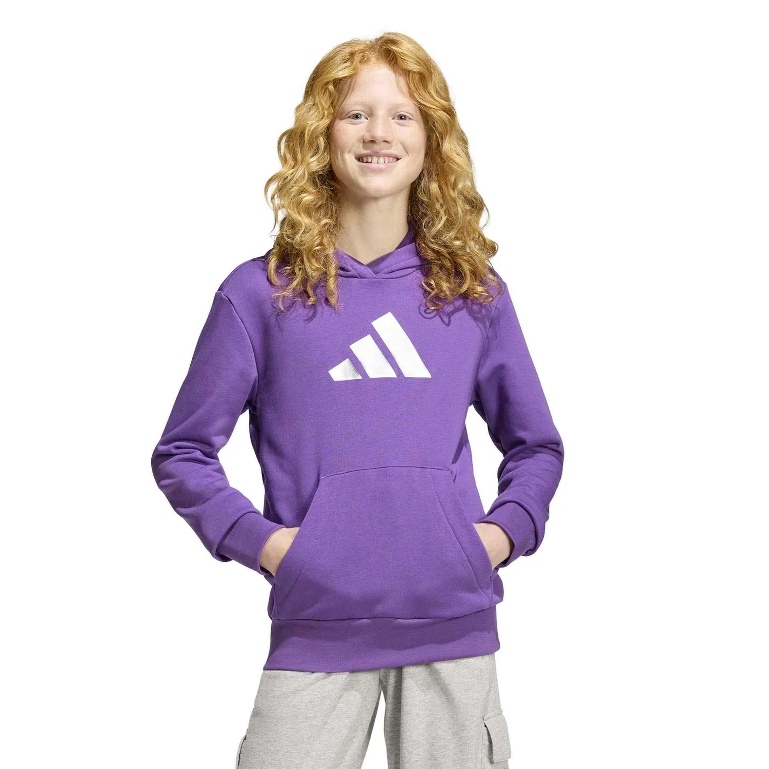 Детский свитшот с принтом Jg Glam Hd Adidas, Violet — фото 2