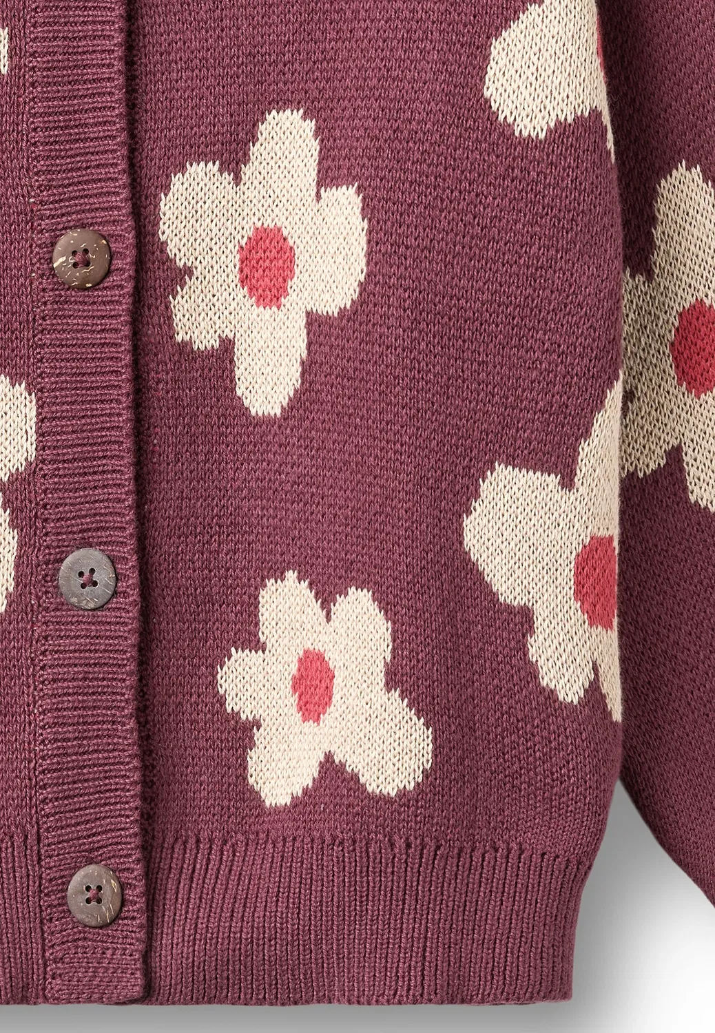 Жаккардовый кардиган альвильда - кардиган Wheat, Eggplant — фото 3