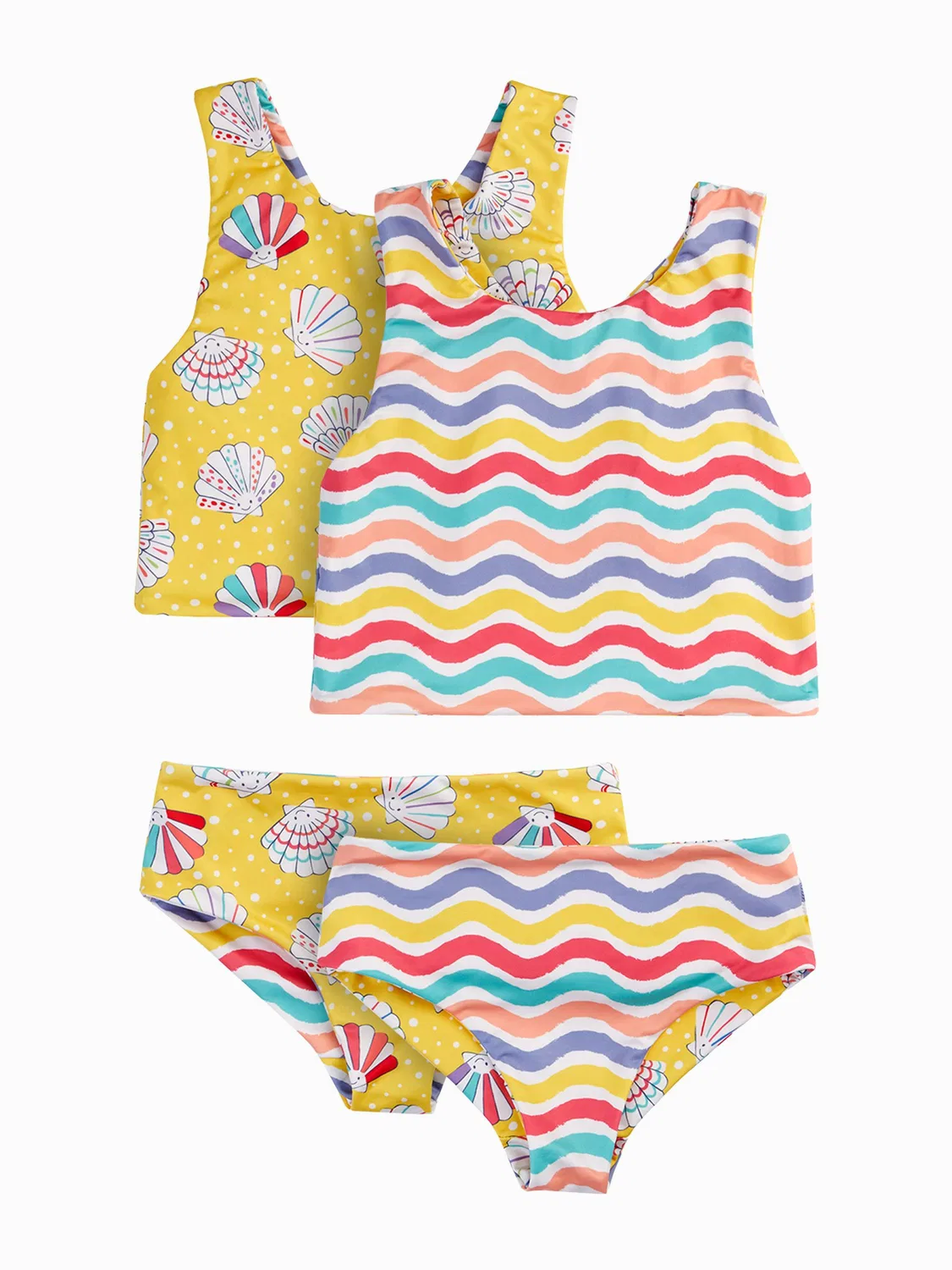 Купальник раздельный Tegan Reversible Frugi, желтый