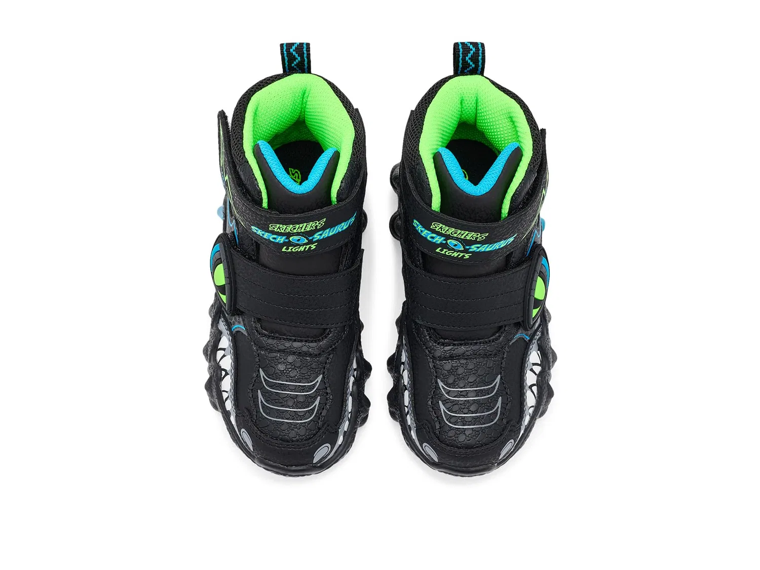 Кроссовки Skech-O-Saurus Lights 2.0-Arctic Dino 400122L (для маленьких и больших детей) Skechers Kids, Black/Lime — фото 3