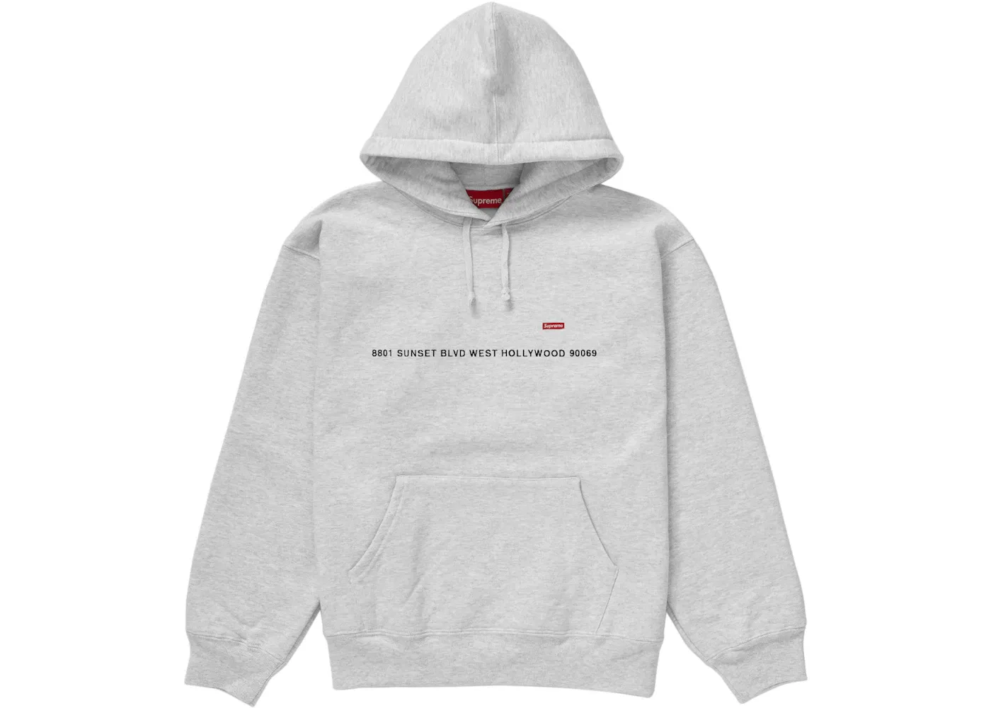 Мужская худи с принтом Supreme Sweatshirt (Hollywood Shop), Heather Grey
