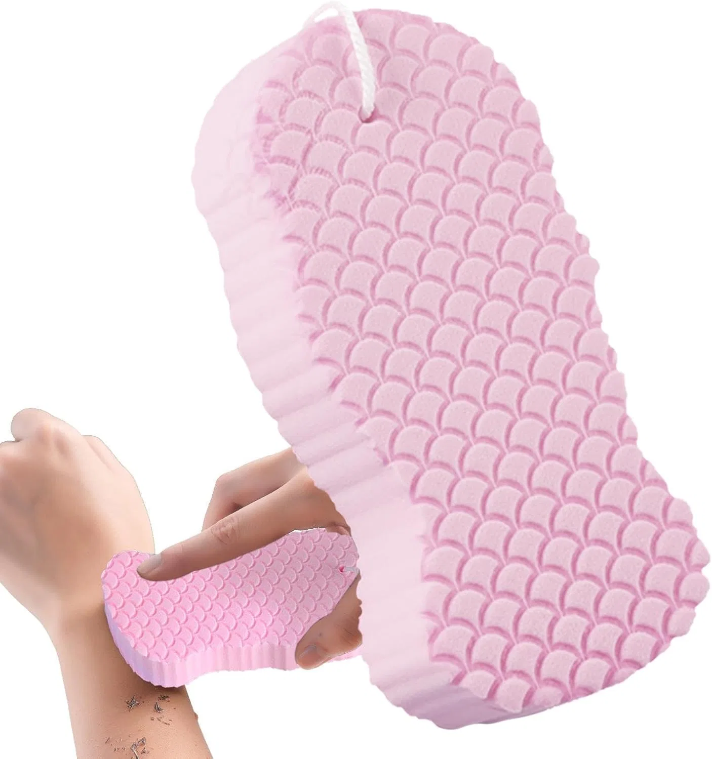 Мочалка для душа 3D эксфолирующая, Yulokdwi, 1 шт, 13.5x6.7x2.6 см, Pink