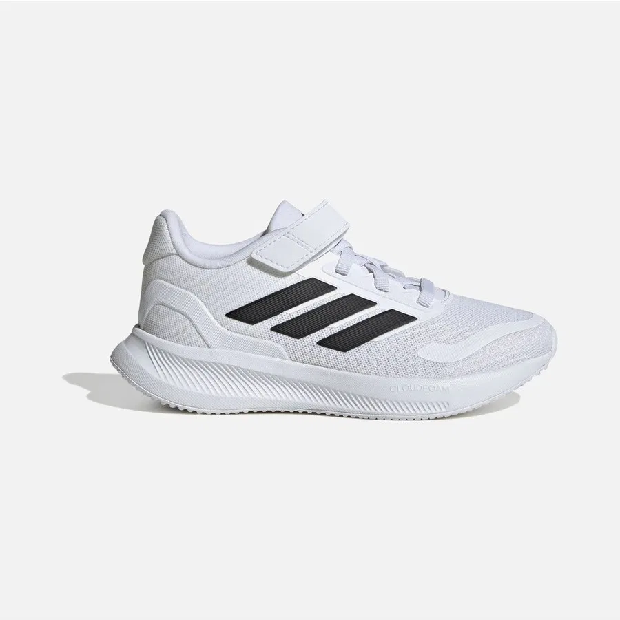 Детские кроссовки с эластичными шнурками и липучкой Runfalcon 5 El I adidas, Белый