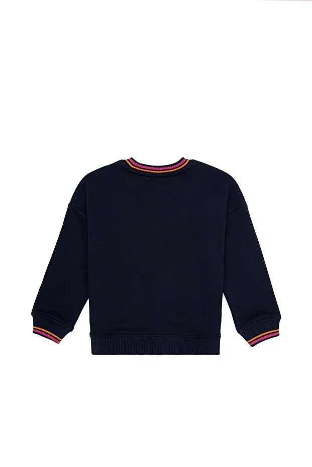 Детское для девочек свитшот с длинным рукавом U.S. Polo Assn., Navy Blue — фото 2