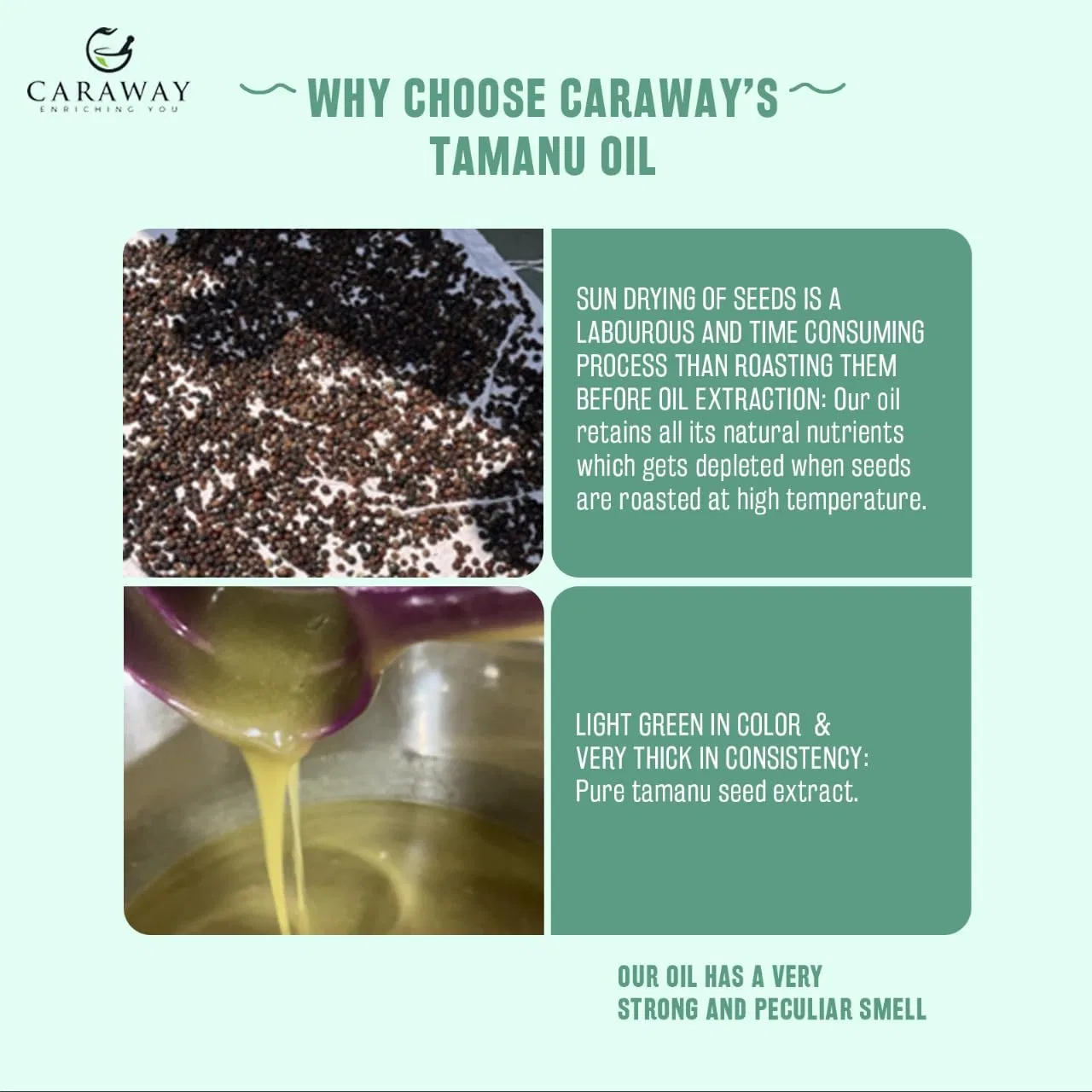 Масло для кожи Tamanu Oil CARAWAY, 50мл — фото 3