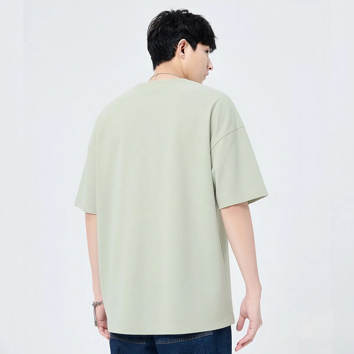 Детская футболка с принтом Unisex Crew Neck Moderate Heavyweight MINISO, White — фото 4